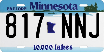 MN license plate 817NNJ