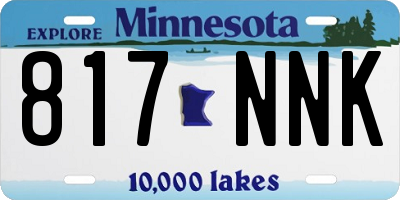 MN license plate 817NNK