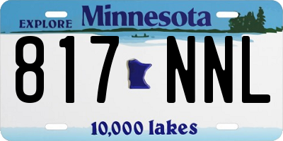 MN license plate 817NNL