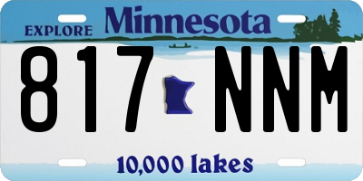 MN license plate 817NNM