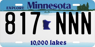 MN license plate 817NNN