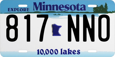MN license plate 817NNO