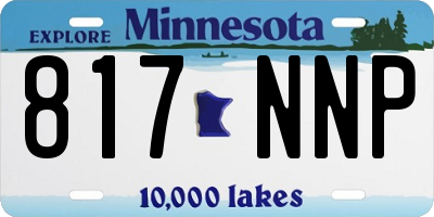 MN license plate 817NNP