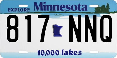 MN license plate 817NNQ