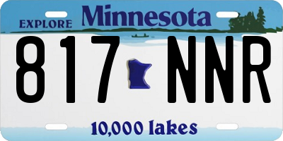 MN license plate 817NNR
