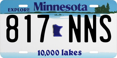 MN license plate 817NNS