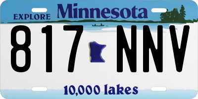 MN license plate 817NNV
