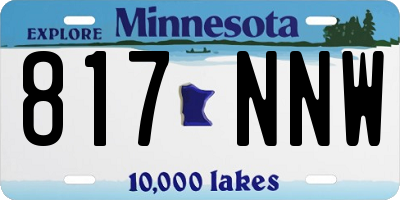 MN license plate 817NNW
