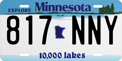 MN license plate 817NNY
