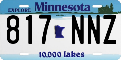 MN license plate 817NNZ