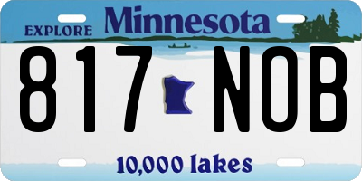 MN license plate 817NOB