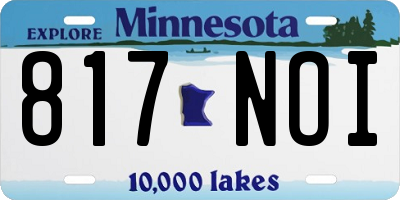 MN license plate 817NOI