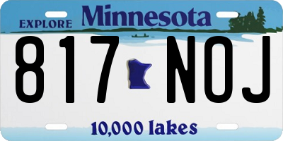 MN license plate 817NOJ