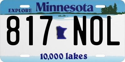 MN license plate 817NOL