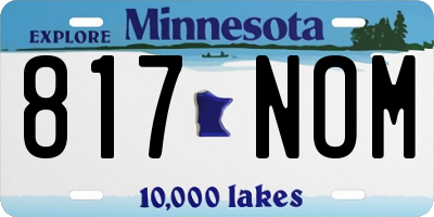 MN license plate 817NOM