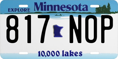 MN license plate 817NOP