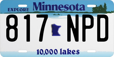 MN license plate 817NPD
