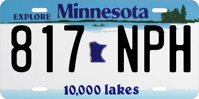 MN license plate 817NPH