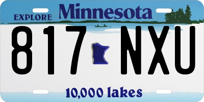 MN license plate 817NXU
