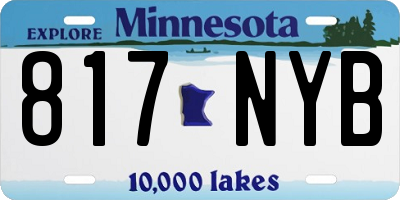 MN license plate 817NYB