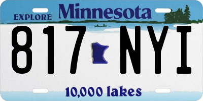 MN license plate 817NYI