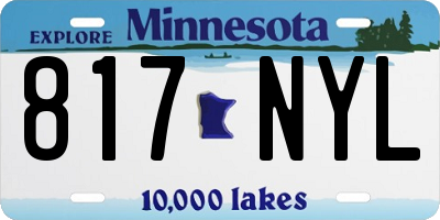 MN license plate 817NYL