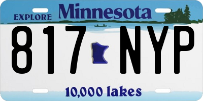MN license plate 817NYP