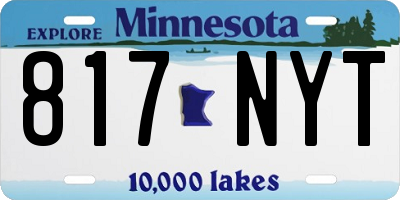 MN license plate 817NYT