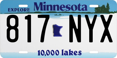 MN license plate 817NYX