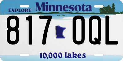 MN license plate 817OQL