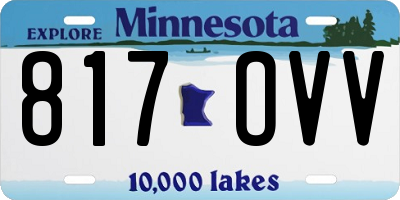 MN license plate 817OVV