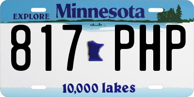MN license plate 817PHP