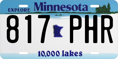 MN license plate 817PHR