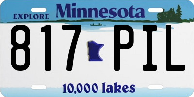 MN license plate 817PIL