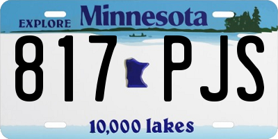 MN license plate 817PJS