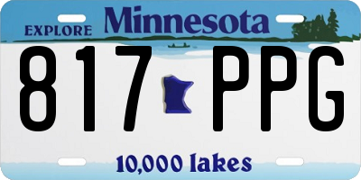 MN license plate 817PPG