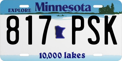 MN license plate 817PSK
