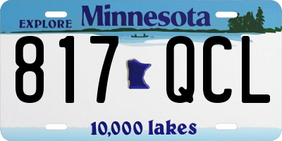 MN license plate 817QCL