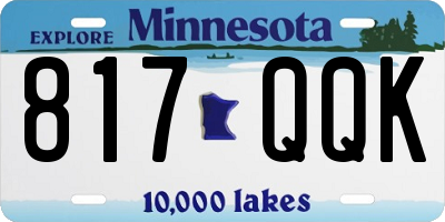 MN license plate 817QQK