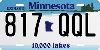 MN license plate 817QQL