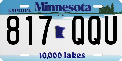 MN license plate 817QQU