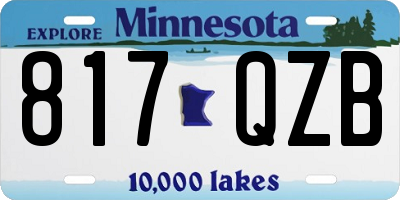 MN license plate 817QZB
