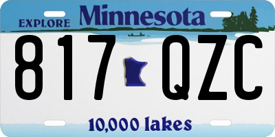 MN license plate 817QZC