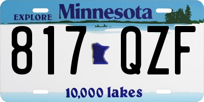 MN license plate 817QZF