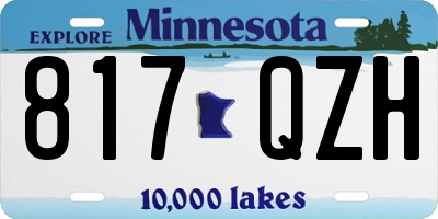 MN license plate 817QZH