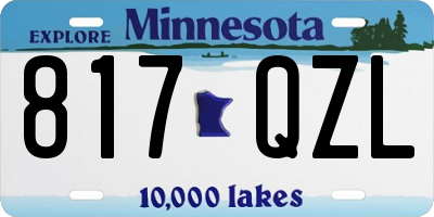 MN license plate 817QZL
