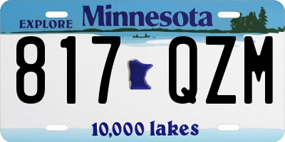 MN license plate 817QZM