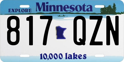 MN license plate 817QZN