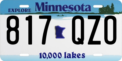 MN license plate 817QZO