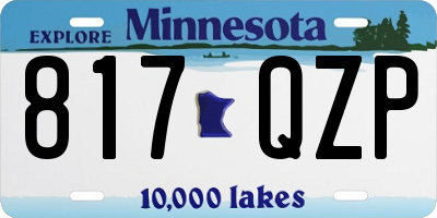 MN license plate 817QZP